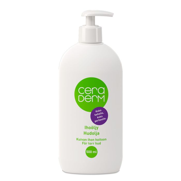 CERADERM IHOÖLJY PUMPPUPULLO 500 ml kuva 2