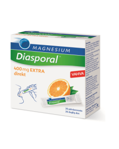 Diasporal Magnesium 400 Extra Direkt rakeet, annospussi 20 kpl