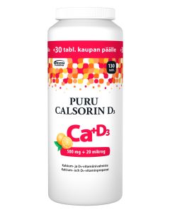 Puru Calsorin D3 500 mg + 20 mikrog 130 purutabl