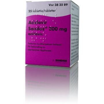 ACICLOVIR SANDOZ tabletti 200 mg 25 kpl