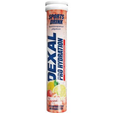 Dexal Pro Hydration mansikka-sitrus + magnesiumsitraatti poretabletti 18 poretabl