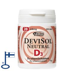 Devisol Neutral 20 mikrog nieltävä 200 tabl