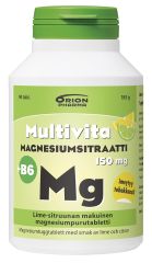 Multivita Magnesiumsitraatti +B6 lime-sitruuna 150 mg 90 purutabl