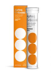 Apteq C + sinkki poretabl. Appelsiini 20 kpl
