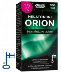 Melatoniini Orion 1,9 mg suussa hajoava 100 tabl