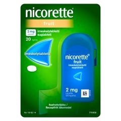 NICORETTE FRUIT imeskelytabletti 2 mg 20 kpl