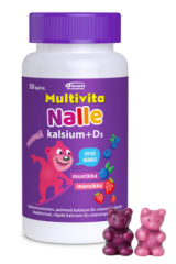 MULTIVITA NALLE KALSIUM+D3 100 MG/5 MCG 50 TABL