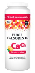 Puru Calsorin D3 500 mg + 20 mikrog 130 purutabl